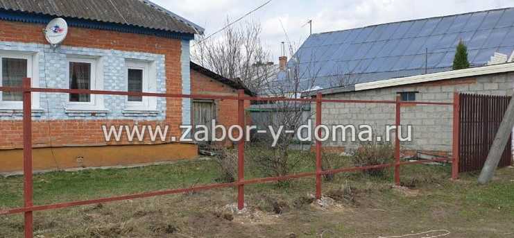 Ровный каркас забора под евроштакетник или профлист